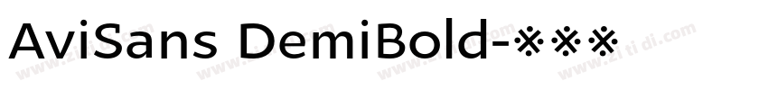 AviSans DemiBold字体转换 AviSans DemiBold字体转换